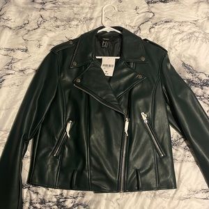 Hunter green leather jacket